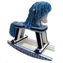 Navy Blue Argyle Rocking Horse