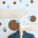 Blue and Brown Dots Wall Decal