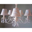 Off-White Crystal Beaded Chandelier