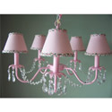 Dangling Crystals Light Pink Chandelier