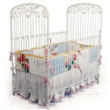 Sculptured Splendor Iron Crib
