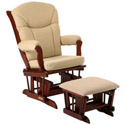 Cushion Glider with Ottoman