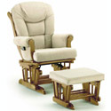 Plush Sleigh Glider with Ottoman