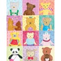 Square Bears Stretched Art
