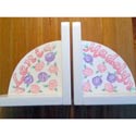 Personalized Pastel Flowers Bookends