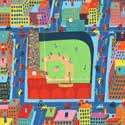 Stadium Scene Stretched Art
