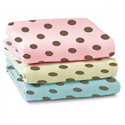 Brown Polka Dots Cotton Porta Crib Sheet