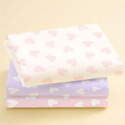 Round Crib Pastel Hearts Sheet