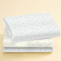 Round Crib Jersey Knit Pindot Sheet