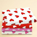 Round Crib Primary Hearts Sheet