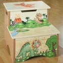 Dinosaur Kingdom Storage Step Stool