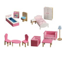 Deluxe 13 pc. Doll House Furniture Set