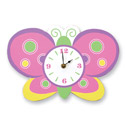 Baby Butterfly Wall Clock