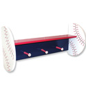 Baseball Shelf with Peg Hooks