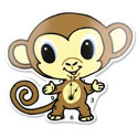 Chibi Monkey Wall Clock