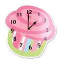 Cupcake Shaped Wall Clock