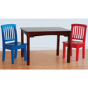 Chocolate Carved Table and Chairs Set