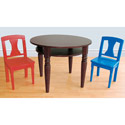 Chocolate Game Table and Chairs Set