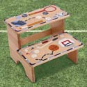 Sports Border Step Stool