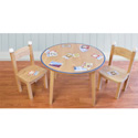 Vintage Baseball Cards Table and Chair Set