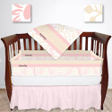 Personalized Floral Crib Bedding