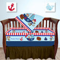 Personalized Nautical Pirate Crib Bedding Set