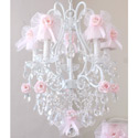 5 Arm Tulle Bow Chandelier