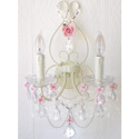 Porcelain Roses Wall Sconce