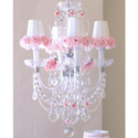 Porcelain Roses 4 Light Chandelier