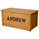Personalized Bamboo Toy Box