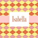 Argyle Personalized Girls Wall Art