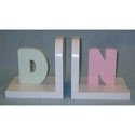 Pastel Initial Bookends