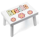 Personalized Daisy Puzzle Stool