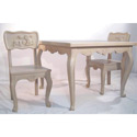 Hand Carved Bunny Table & Chair Set