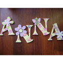 Flowers and Butterflies Wall Letters