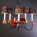 Firetruck and Blocks Chandelier