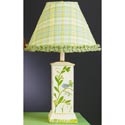 Blue Bird & Vine Square Column Lamp