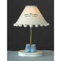 Monogrammed Baby Bootie Lamp