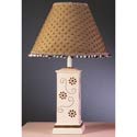 Pink Square Column Lamp with Chocolate Flowers