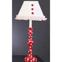 Red and White Polka Dot Lamp