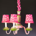 Pink Leopard Waterlily Chandelier