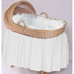 wicker bassinet bedding