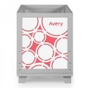 Personalized Nesto Grey Cerchi Convertible Crib