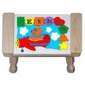 Personalized Bear Plane Puzzle Stool