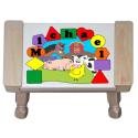 Personalized Farm Animals Puzzle Stool