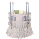 Blue Bouquet Round Crib