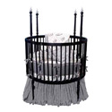 Sophistication Black Round Crib