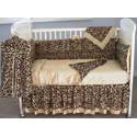 Cheetah Faux Furs & Satin Crib Bedding