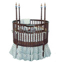 Chocolate and Blueberries Round Crib