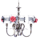 Rose Sash Hampton 4 Arm Chandelier